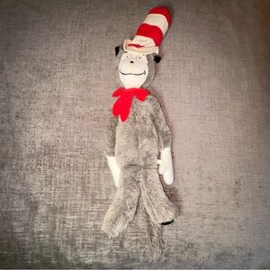 Vintage 1980 Cat in the Hat Plush Bow Tie by Eden Cat 24” Total w/ Hat 30”